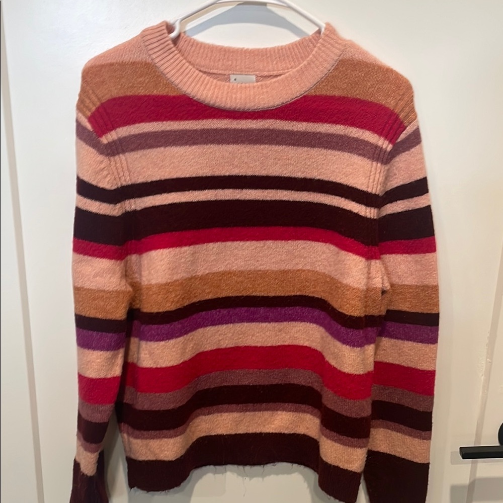 a new day Pink and Red Crewneck Sweater